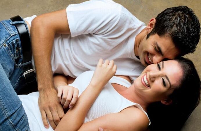 A man gets excited by touching a girl